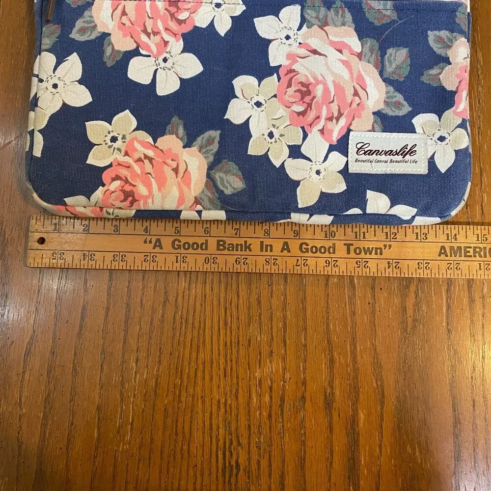 Canvaslife White Rose Patten Laptop Sleeve 14 Inch 14.0 Inch Laptop Case Bag